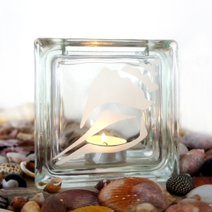 tea light candle holder seashell conch