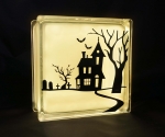 Glass block Halloween Lamp