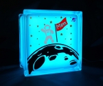 Astronaut space glass block night light