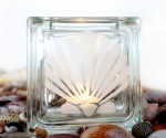 tea light candle holder seashell Pectinidae