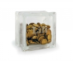 Personalised small glass block money box