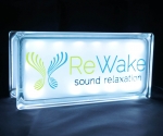 Rewake meditation glass block light globlock