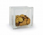Small glass block money box
