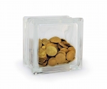 Small glass block money box