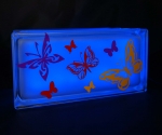 glass block butterfly night light