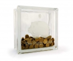 glass block money box piggy bank
