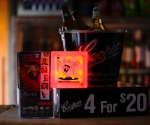 custom made GloBlock for Adelaide Comedy at the Rhino Room