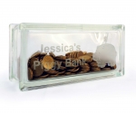 personalised money box glass block piggy bank