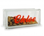 personalised money box glass block