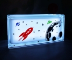 Space theme decal night light