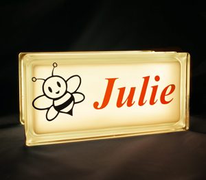 Personalised gift Kids night light with bee