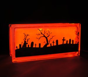 Halloween light graveyard scene