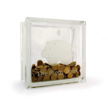 Glass block piggy bank money box