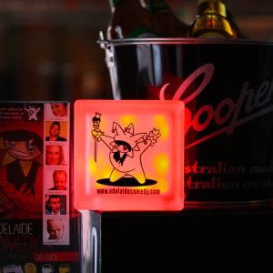 Adelaide Comedy Glass Block LED globlock