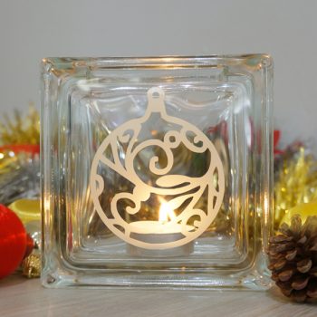 Christmas bauble candle holder