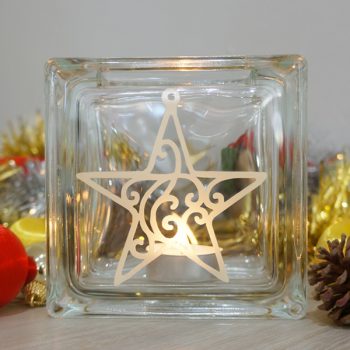 Christmas star candle holder