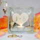 Personalised heart arrow wedding tea light candle holder